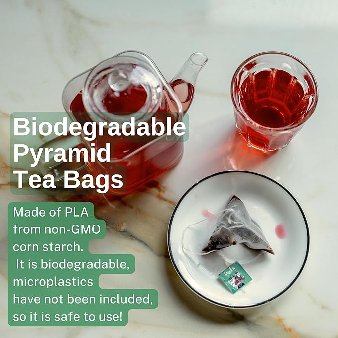 Lazika Tea Variety Pack with Lovely Presentation Box, Black, Green and Herbal Tea Sampler Gift Set, 20 Counts, Premium Collection with Pyramid Infuser Bag, Handcrafted