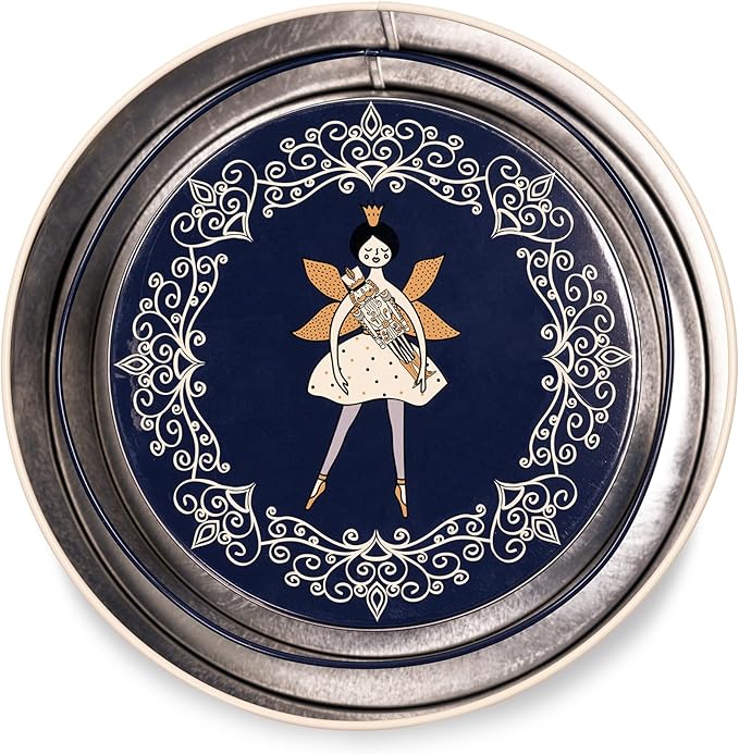 Steel Mill & Co Tin Containers with Lids, 3 Pack Christmas Cookie Tins, Festive Cookie Tins for Gift Giving & Holiday, Large Medium Small (The Nutcracker)