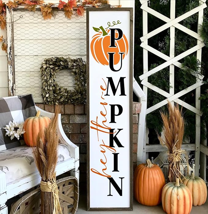 Fall Stencils for Painting on Wood Happy Fall Y’All Stencil Reusable Hey There Pumpkin Stencils for Porch Sign