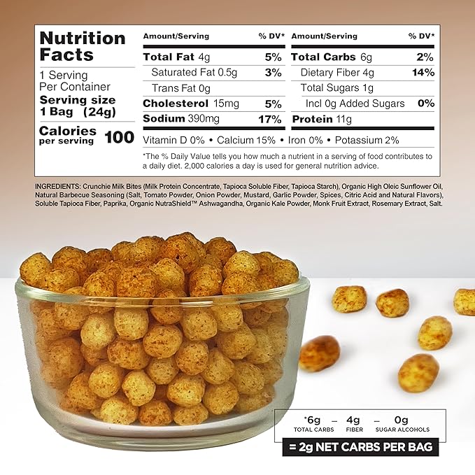 100 CAL SNACKS Variety Pack | Chocolate Brownie Protein Bar & BBQ Protein Puffs | Healthy On-the-Go High Protein Snacks | Non-GMO, Organic, Real Ingredients, No Added Sugar, High Fiber & Gut-Friendly