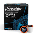 Brooklyn Beans Vanilla Skyline Gourmet Coffee Pods - Compatible with Keurig K Cup Brewers Including 2.0 Machines, 40 Count, Rich and Creamy Vanilla Flavored