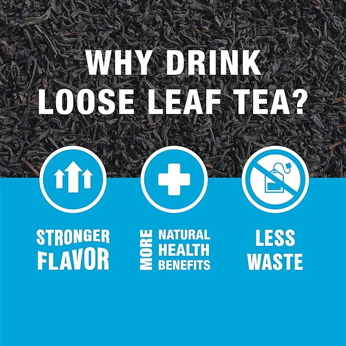 Tiesta Tea - Royal Breakfast, Loose Leaf, Classic English Black Tea, Premium High Caffeine Blend, Make Hot or Iced & Brews Up to 250 Cups, 16oz Bulk Pouch & 4oz Refillable Tin Combo