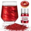Edible Red Glitter for Drinks, Food Grade 10g Red Sprinkles Cake Decorating Supplies, Edible Luster Dust for Cocktail Beverages, Food Coloring Shimmer Powder for Baking,Cake Cupcakes Cookies Drinks Eggs Candy Strawberries Decorations,Halloween Christma...