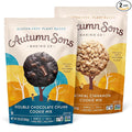 Autumn Sons Baking Co. Gluten Free Double Chocolate Chunk & Oatmeal Cinnamon Cookie Mix Combo Pack. Vegan Plant Based Baking Mix. Free From 11 Common Allergens. 9.3 oz (Pack of 2)