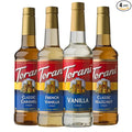Torani Variety Pack Caramel, French Vanilla, Vanilla & Hazelnut, 25.4 Ounces (Pack of 4)