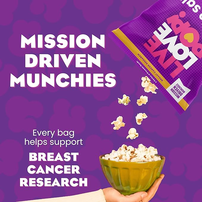 Live Love Pop Truffle Salt Flavored Gourmet Popcorn, 1.0 Oz (Pack of 12), Individual Snack Size Bags, Healthy Snack, Gluten Free, Vegan & Non-GMO, Mission Driven Munchies