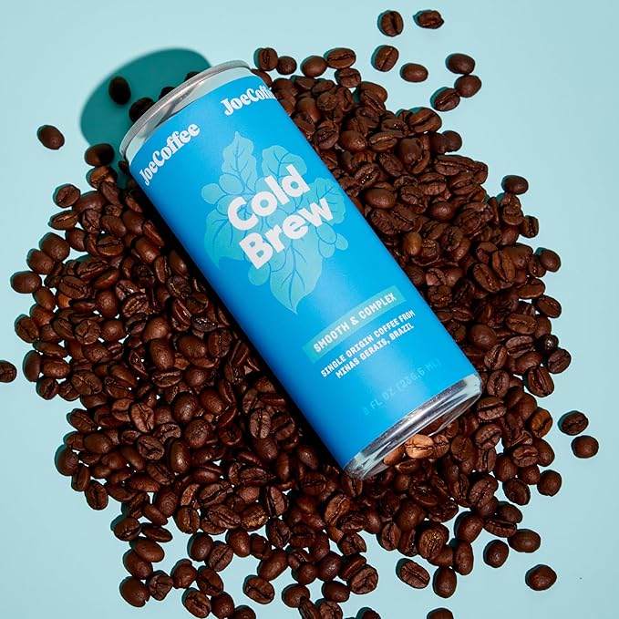 Joe Coffee Company - Black Cold Brew Ready-to-Drink Specialty Coffee Cans (Pack of 12) | NYC Roaster, Rainfoest Alliance Certified, Kosher, Climate-Friendly