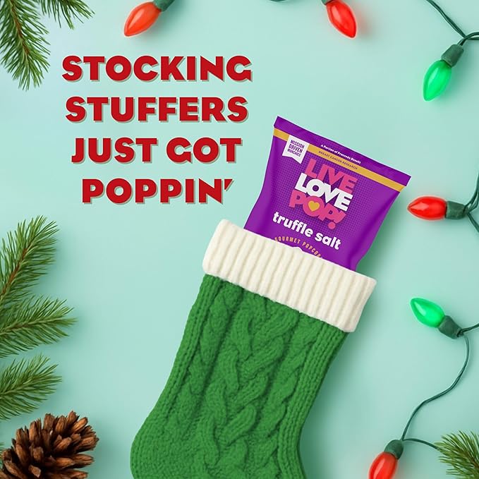 Live Love Pop Truffle Salt Flavored Gourmet Popcorn, 1.0 Oz (Pack of 12), Individual Snack Size Bags, Healthy Snack, Gluten Free, Vegan & Non-GMO, Mission Driven Munchies