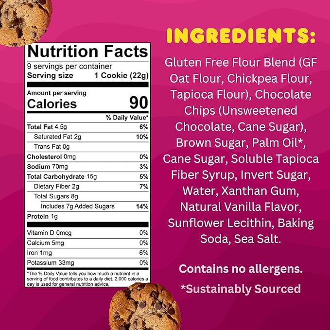 Whoa Dough Ready to Bake Cookie Dough Chocolate Chip – Certified Non-GMO, Kosher, Gluten Free – Plant-Based Snack Dough Made with Real Ingredients – 6 Pack