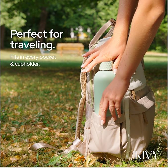 KIVY Insulated Water Bottle (Dark Blue, 33.8 Ounces)