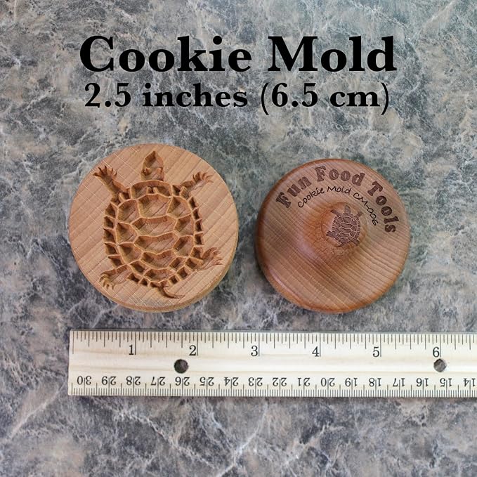 Wood Cookie Stamp, 2.5 Inch (Turtle CS-006)
