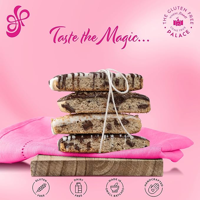 Gluten Free Palace Biscotti Cookie Gift Basket – Biscotti Dessert Basket – Birthday, Corporate, Sympathy, Get Well & Thank You Gift for Men & Women Gift