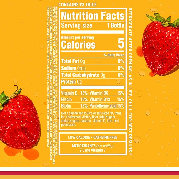 Sparkling Ice, Strawberry Watermelon Sparkling Water, Zero Sugar Flavored Water, with Vitamins and Antioxidants, Low Calorie Beverage, 17 fl oz Bottles (Pack of 12)