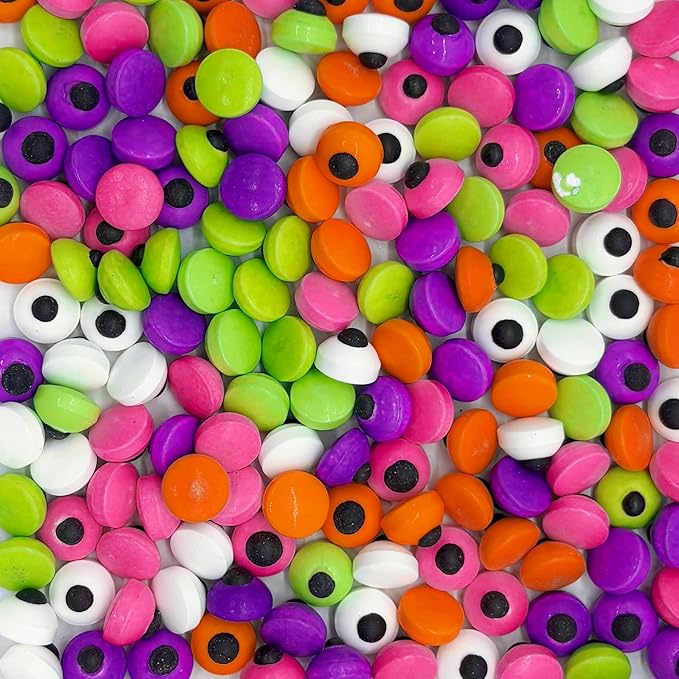 Dynastang Mixed Colour Eyes Sprinkles Halloween Edible Eyes Cake Decoration Cupcake Toppers Cookie Decorating Perfect for Cakes, Cupcakes, Desserts Toppings 3OZ