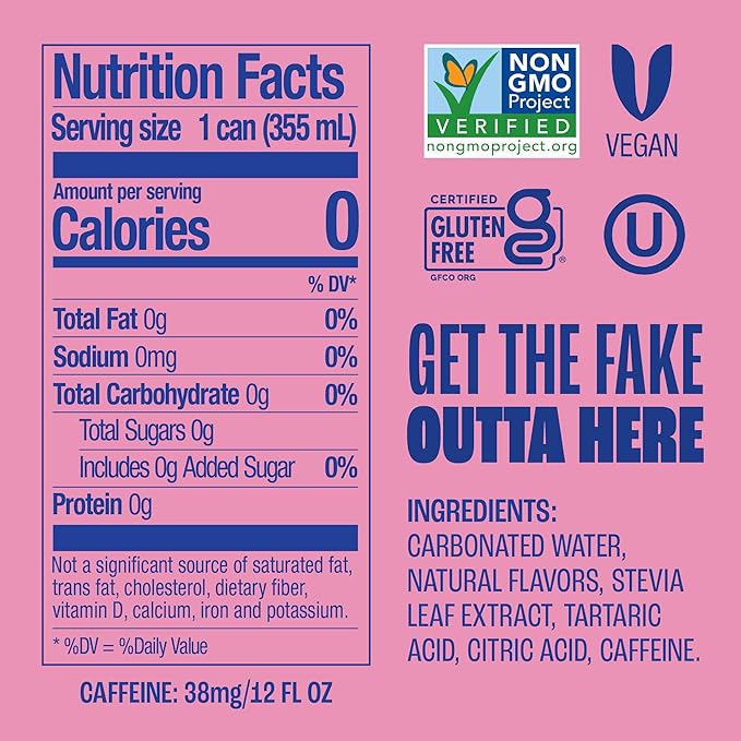 Zevia Zero Sugar Soda, Cherry Cola, 12 oz Cans (24-Pack) – Naturally Sweetened, Non-GMO Project Verified, Gluten-Free, Vegan