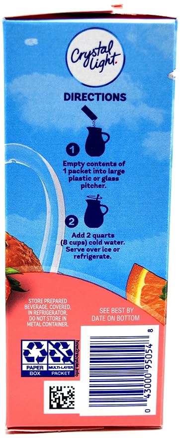 Crystal Light Strawberry Orange Banana Drink Mix, 12-Quart 2.4-Ounce Canister (Pack of 11)