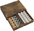 Simple Trending K Cup Organizer Coffee Pod Holder, Wooden K Pod Storage Drawer, Coffee Maker Machine Stand, 30 Pods Capacity