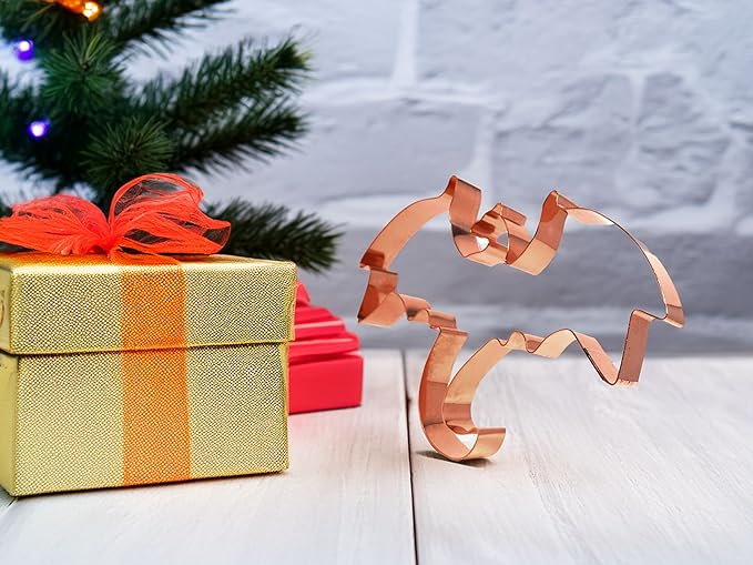 The Fussy Pup Flying Dragon Cookie Cutter – 6.25” Solid Copper – Handmade in the USA – Fantasy Wyvern for Medieval Parties, Crafts, and Gifts