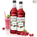 Monin - Raspberry Syrup, Sweet and Tart, Great for Cocktails and Lemonades, Gluten-Free, Non-GMO (1 Liter, 2-Pack)