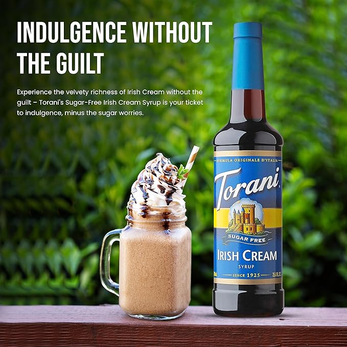 Jimoco® Syrup Pump Dispenser + Torani® Sugar Free Irish Cream Syrup, 25.4 oz - Coffee Syrup Pump & Flavoring Bundle