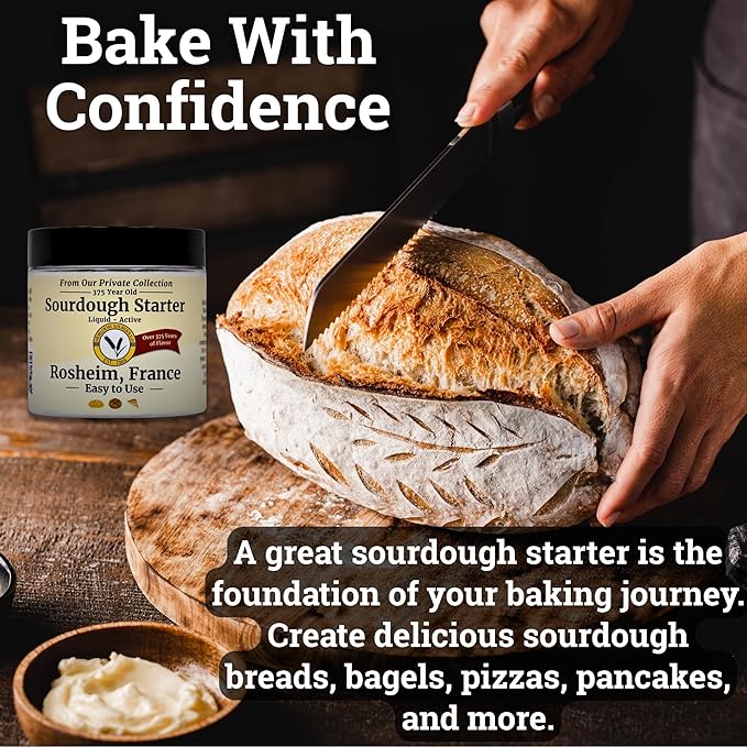375 Year Old French Sourdough Starter | Heirloom Sourdough's Private Collection | Easy to follow instructions | Includes detailed instructions and recipe |