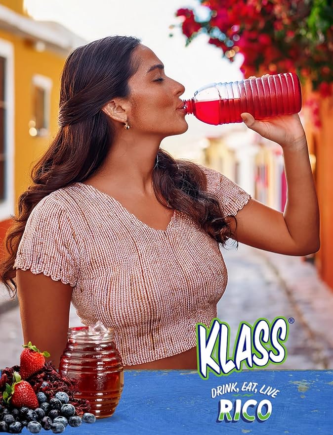 Klass Aguas Frescas | Drink Mix Hibiscus Berries | Sugar Free! (40 Count Powder Stick Packs)