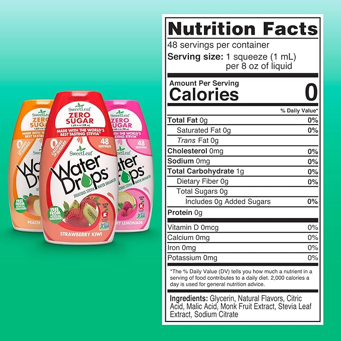 SweetLeaf Water Flavoring Drops - Stevia Water Enhancer, Sugar Free, Zero Calorie Water Additive for Flavor, Contains Monk Fruit Extract, Gluten Free, Keto Friendly - 1.62 Fl Oz (Variety Pack of 3)