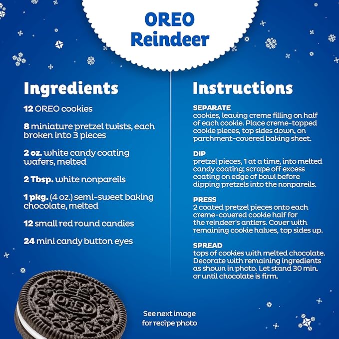 OREO Chocolate Sandwich Cookies, Holiday Cookies, 4 oz Stocking Stuffer Pack