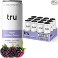 Tru Refresh Seltzer, Sparkling Water with Electrolytes, Prickly Pear, Lemon Balm & Real Blackberry Juice, Sweetened with Monk Fruit & Stevia, Gluten Free, Vegan, Caffeine Free, 12 FL OZ Cans, 12 Pack