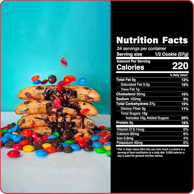 My Cookie Dealer Protein Cookies, Chocolate Candy Ganache (4oz, Pack of 3) - 18g Protein per Cookie - Individually Wrapped Workout Snacks for On-The-Go Travel