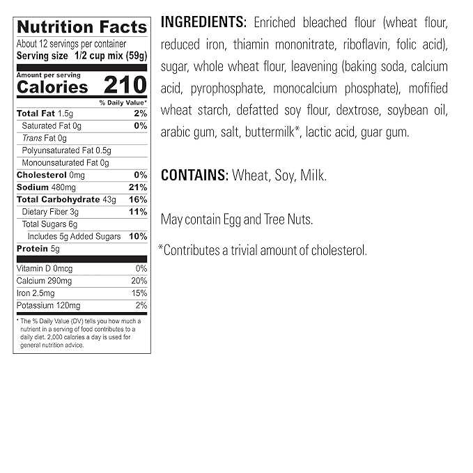 Krusteaz Heart Healthy Buttermilk Pancake Mix, 25.2 oz (Pack of 1)