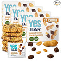 The YES Bar – Peanut Butter Dark Chocolate – Plant Based Protein, Decadent Snack Bar – Vegan, Paleo, Gluten Free, Dairy Free, Low Sugar, Healthy Snack, Breakfast, Low Carb, Keto Friendly (24 Count)