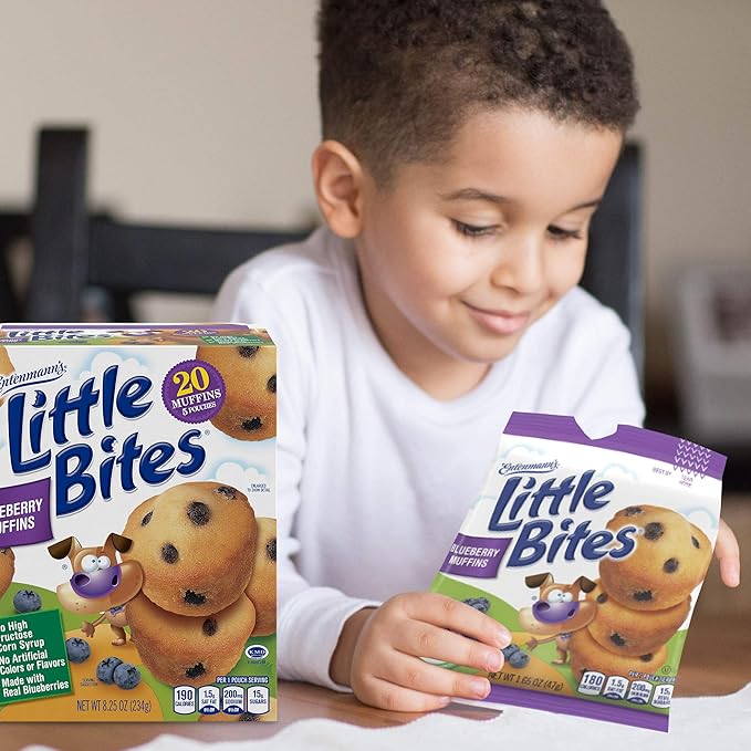Entenmann's Little Bites Blueberry Mini Muffins 2 pack (40 pouches total)