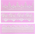 Embossing Lace Fondant Molds - Rose Flower Cake Lace Molds Set of 3