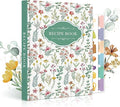 Lanpn Blank Recipe Book Cookbook for 70 Recipes, A5 Waterproof Empty Recipe Notebook to Organize Your Family Recipes, Leather Cooking Journal with Stickers to Write in Your Own Recipes, Green