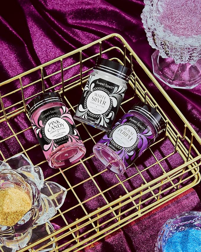 Sweet Spell Edible Glitter (15g) - Shimmer Sparkles for Drinks, Cakes, Cocktails - 100% Edible & Food Grade Glitter, Vegan, Gluten-Free (Pink Candy)