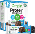 Orgain Organic Vegan Protein Bars, Chocolate Brownie - 10g Plant Based Protein, Low Calorie Healthy Snacks, No Lactose or Soy Ingredients, Gluten Free, Non-GMO - 1.41 Oz (Pack of 12)