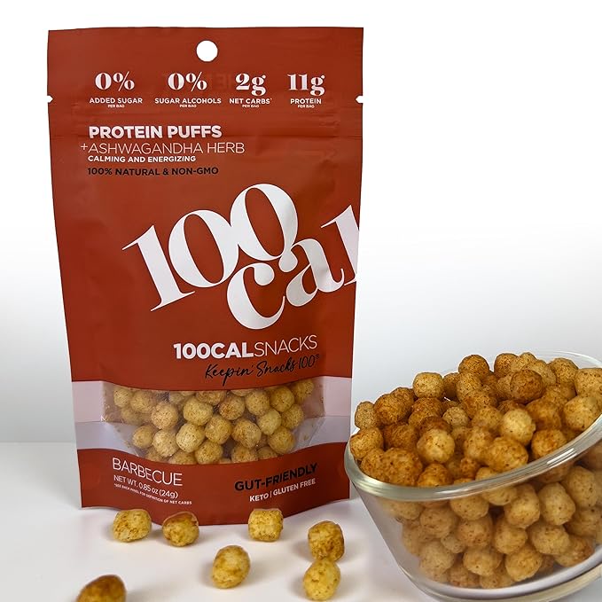 100 CAL SNACKS Variety Pack | Chocolate Brownie Protein Bar & BBQ Protein Puffs | Healthy On-the-Go High Protein Snacks | Non-GMO, Organic, Real Ingredients, No Added Sugar, High Fiber & Gut-Friendly