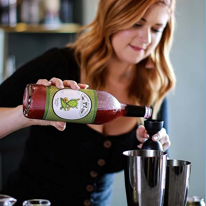 Liquid Alchemist Prickly Pear Syrup for Cocktails - Real Ingredients Make our Prickly Pear Puree a Perfect Margarita Mix - Our Vegan Drink Syrups are Non-GMO & Last up to 2 Years (12 oz)