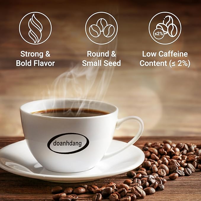 doanhdang - 35 Oz Premium Robusta Whole Bean Coffee, 100% Robusta Medium Roast, Rich Flavor for Espresso Shot and Brew, Origin from Vietnam, Whole Med Roast Beans