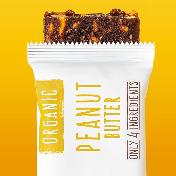 JONESBAR Organic Plant Based Protein Bars | Peanut Butter | Fruit & Nut Bar, Kosher, Gluten Free, Breakfast Bars, School Snacks, Vegan Snack & Healthy Snacks for Adults and Kids (Pack of 12)