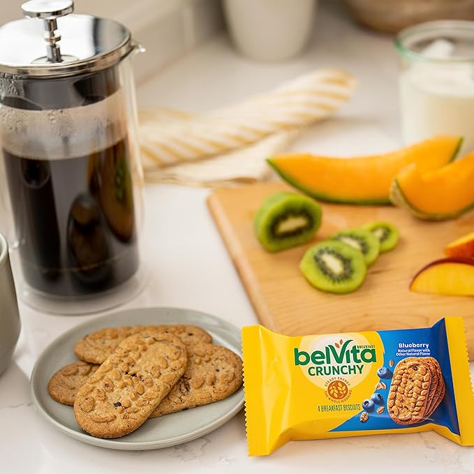 belVita Breakfast Bars Biscuits Variety Pack, 4 Flavors, 30 Total Packs, Christmas Stocking Stuffers, 6 Boxes (4 Biscuits Per Pack)