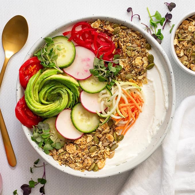 Struesli Savory + Seed Organic Granola, Nut, Grain & Gluten Free, Healthy Snacks with Pumpkin, Sunflower & Chia Seeds, Hemp Hearts, Flax, Tiger Nuts & Sea Salt, Plant Based, Keto & Paleo, 9 Oz