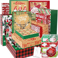 Party Funny 12 Christmas Gift Wrap Boxes for Wrapping Extra Large Clothes, 12 tissue paper and 80 Christmas Stickers(Assorted size for Shirts, Robes, Coats, Sweaters and xmas Holiday Present)