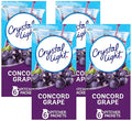 Crystal Light Sugar-Free Concord Grape Low Calories Powdered Drink Mix 6 Count Pitcher Packets (Pack of 4)