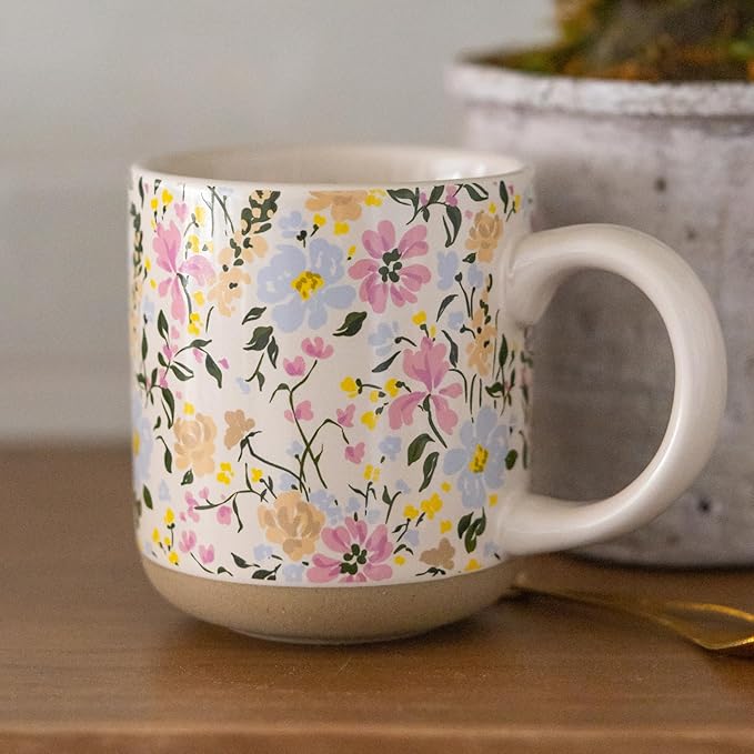 Floral Mug in Stoneware by Sweet Water Decor