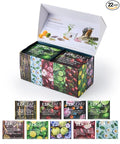 EZR Leaf Herbal & Fruit Tea Sampler Gift Box – 22 Pyramid Tea Bags with 9 Fruit & Floral Blends – Low & Caffeine Free Assortment for Relaxing Tea Lovers Lemon Verbena x3, Lemongrass & Herbs x2, Dreamland x2, Lime Pouchong x3, Nanyang Sencha x2, Blackcu...