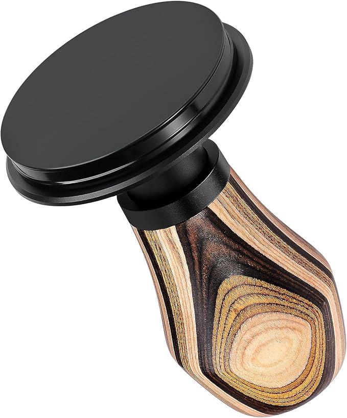 Normcore 53.3mm Coffee Tamper V4.1, Spring Loaded Tamper with Titanium PVD Coating Flat Base, Espresso Tamper Fits 54mm Breville Sage Portafilters, Colorful Wood Handle