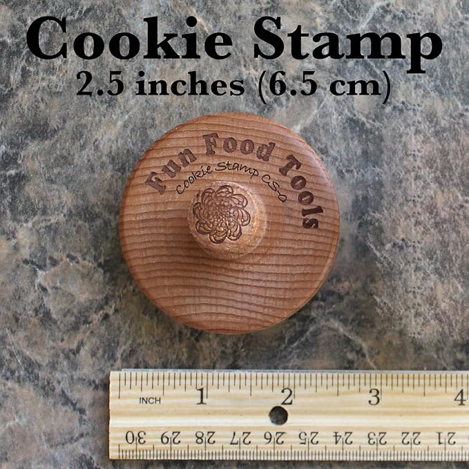 Wood Cookie Stamp, 2.5 Inch (4 Leaf Clover CS-117)
