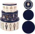 Steel Mill & Co Tin Containers with Lids, 3 Pack Christmas Cookie Tins, Festive Cookie Tins for Gift Giving & Holiday, Large Medium Small (The Nutcracker)